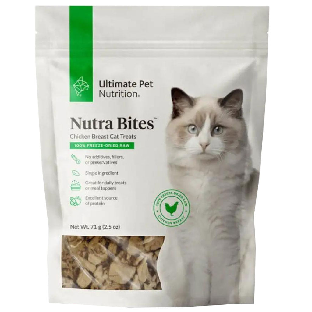 Ultimate Pet Nutrition Nutra Bites Freeze Dried Chicken Breast Cat Treats, 2.5-oz