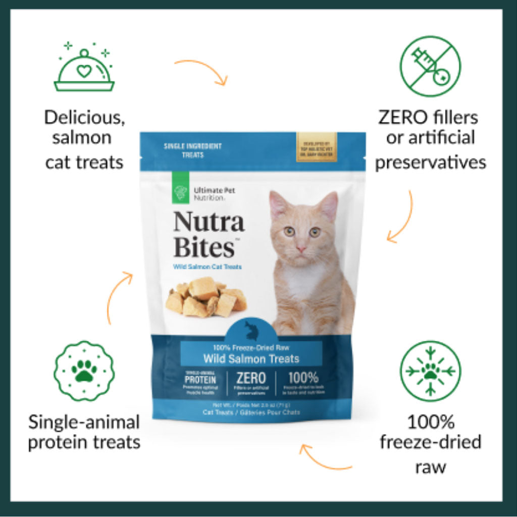 Ultimate Pet Nutrition Nutra Bites Freeze Dried Wild Salmon Cat Treats