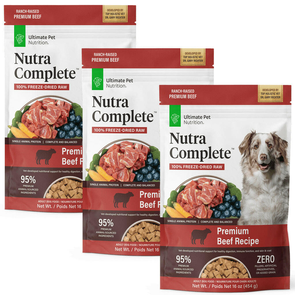 Ultimate Pet Nutrition Nutra Complete Premium Beef Freeze-Dried Raw Dog Food