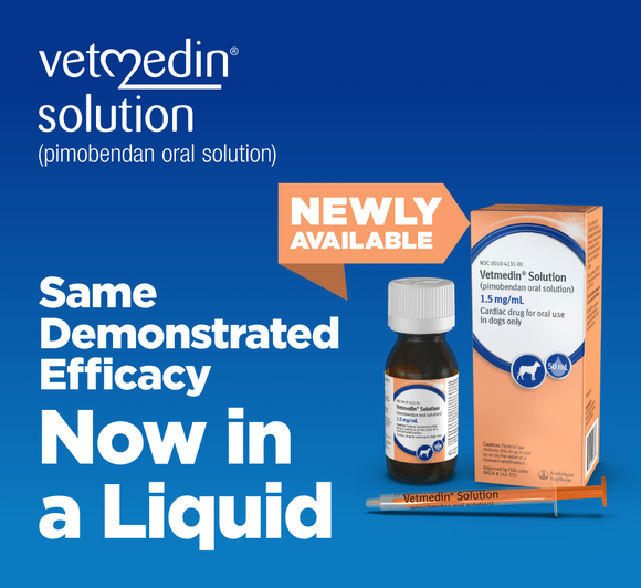 Vetmedin Solution (pimobendan oral solution) for Dogs, 1.5mg/ml, 50-ml
