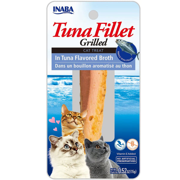 Inaba Ciao Grilled Tuna Fillet in Tuna Flavored Broth Cat Treat, 0.52-oz