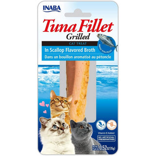 Inaba Grilled Tuna Fillet in Scallop Flavored Broth Cat Treat, 0.52-oz