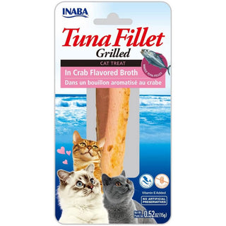 Inaba Grilled Tuna Fillet in Crab Flavored Broth Cat Treat, 0.52-oz