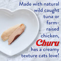 Inaba Churu Tuna with Chicken Puree Grain-Free Lickable Treat for Cats