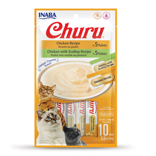 Inaba Churu Chicken Variety Pack Grain-Free Lickable Treat for Cats