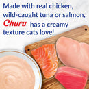 Inaba Churu Hairball Control Chicken Recipe Puree Grain-Free Lickable Treat for Cats