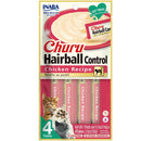 Inaba Churu Hairball Control Chicken Recipe Puree Grain-Free Lickable Treat for Cats, 0.5-oz x 4-tubes