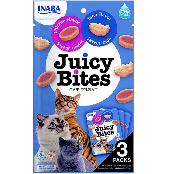 Inaba Juicy Bites Tuna & Chicken Cat Treats, 0.4-oz, 3-count