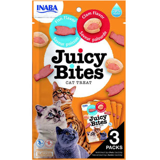 Inaba Juicy Bites Fish & Clam Cat Treats, 0.4-oz, 3-count