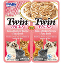 Inaba Twin Packs Tuna & Chicken Recipe in Tuna Broth Grain-Free Cat Food, 1.23-oz