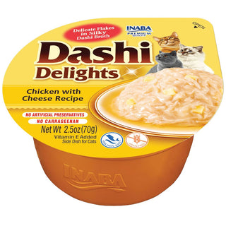 Inaba Dashi Delights Chicken with Cheese Recipe in Broth Cat Food, 2.5-oz