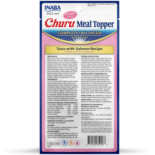 Inaba Churu Meal Topper Tuna with Salmon Recipe Cat Food