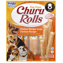 Inaba Churu Rolls Chicken Recipe wraps Chicken Dog Treats, 0.42-oz x pack of 8 Tubes