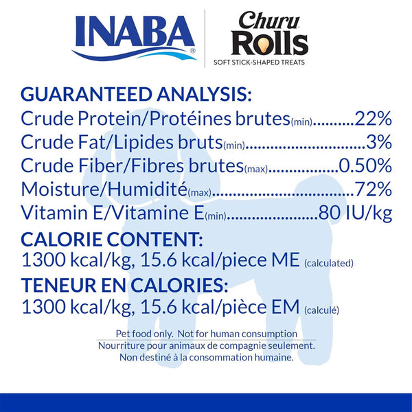 Inaba Churu Rolls Chicken Recipe wraps Chicken with Cheese Dog Treats