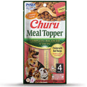 Inaba Churu Meal Topper Chicken with Beef Recipe Dog Food, 0.5-oz x 4-tubes