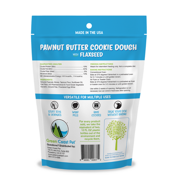 Green Coast Pet Pawnut Butter THE DOUGH - Cookie Dough Dog Treat