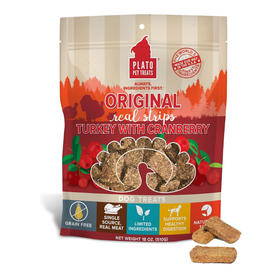 Plato Original Real Strips Turkey with Cranberry Dog Treat Bars