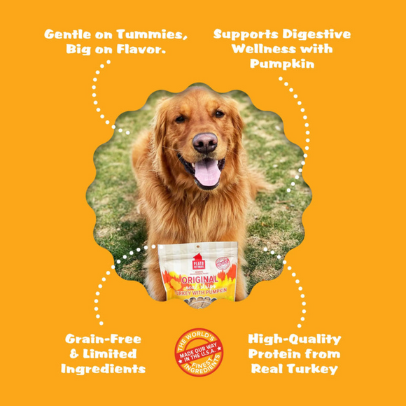 Plato Original Real Strips Turkey with Pumpkin Dog Treat Bars