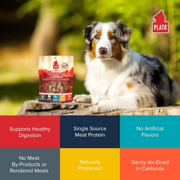 Plato Original Real Strips Turkey with Cranberry Dog Treat Bars