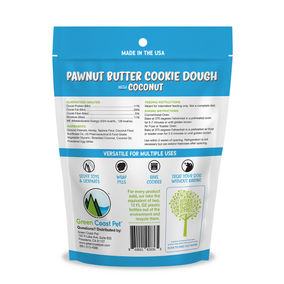 Green Coast Pet Pawnut Butter THE DOUGH - Cookie Dough Dog Treat