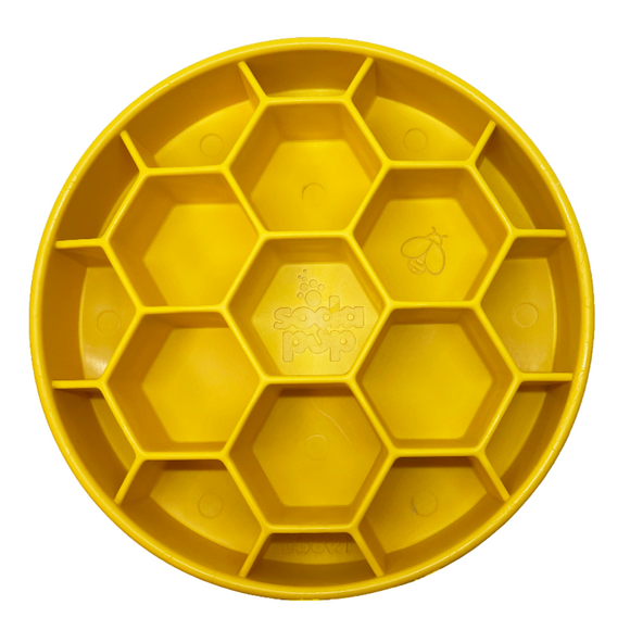 SodaPup Honeycomb Enrichment Slow Feeder eBowl for Dogs (8")