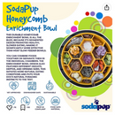 SodaPup Honeycomb Enrichment Slow Feeder eBowl for Dogs (8")-2