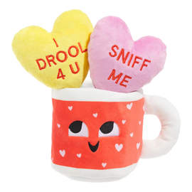 BARK Mugs n' Kisses Squeaky Plush Dog Toy