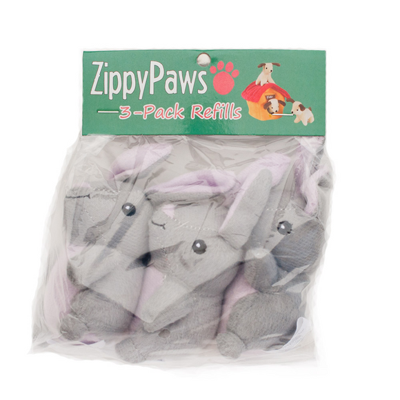 ZippyPaws Miniz 3 Pack Bunnies Dog Toy