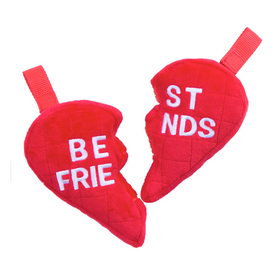 BARK Friends Furever Plush & Wearable BFF Heart Two-Part Dog Toy