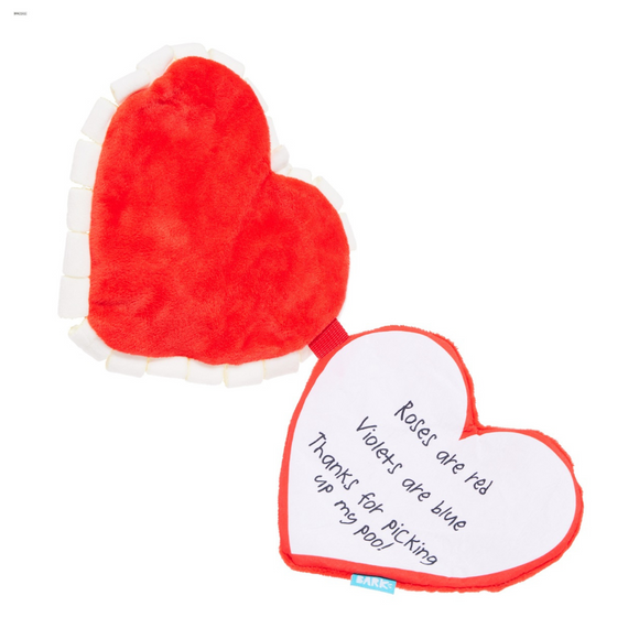 BARK Be Mine Growlentine, Heart-Shaped Plush & Squeaker Dog Toy