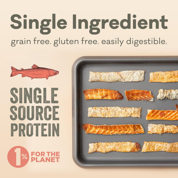 Polkadog Salmon Skins Shorties Smoked Salmon Jerky (3 oz)