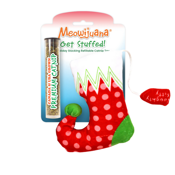 Meowijuana Refillable Get Stuffed Stocking Catnip Toy