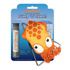 Meowijuana Refillable Jump 'n' Jamb Deep Sea Squid Hanging Cat Toy