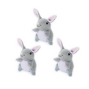 ZippyPaws Miniz 3 Pack Bunnies Dog Toy-1