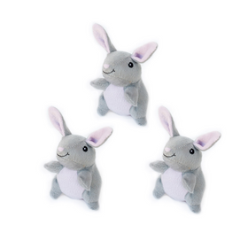 ZippyPaws Miniz 3 Pack Bunnies Dog Toy