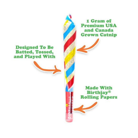 Meowijuana Birthjays Party-Size Catnip Joints with Organic Catnip