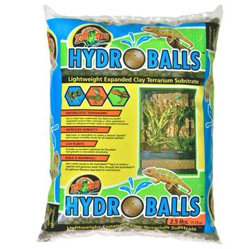 Package of Zoo Med Hydro Balls terrarium substrate on a white background