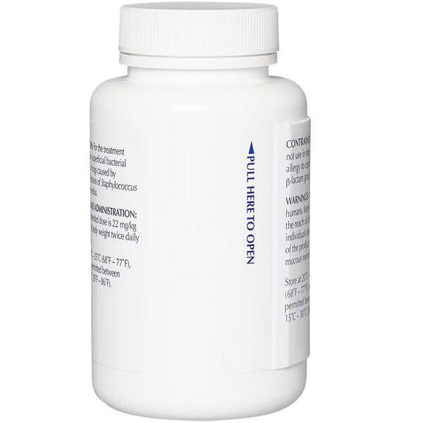 Rilexine (Cephalexin) Chewable Tablets for Dogs, 300mg side bottle