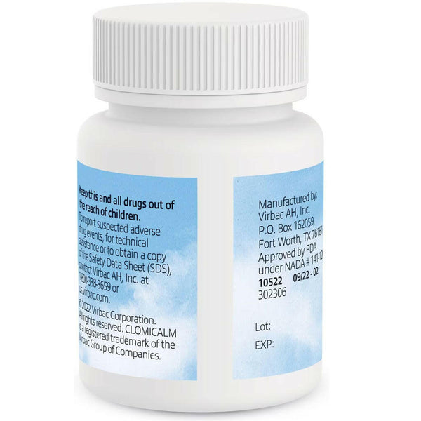 Clomicalm Tablets, 20mg side bottle