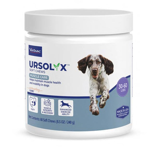 Ursolyx Muscle Care Soft Chews for Dogs, 30-60 lbs