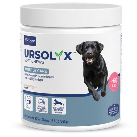 Ursolyx Muscle Care Soft Chews for Dogs, Over 60 lbs