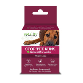 Vetality Stop the Runs Anti Diarrhea Medication for Dogs, 6-count