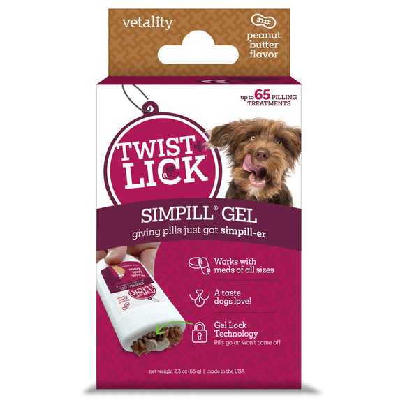 Vetality Twist & Lick SimPill Gel Hiding Dog Treat