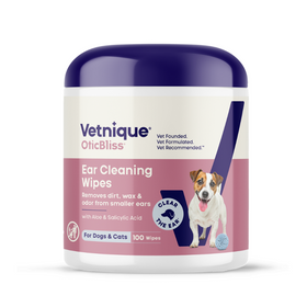 Oticbliss Ear Cleaning Wipes For Dogs & Cats, 100 ct