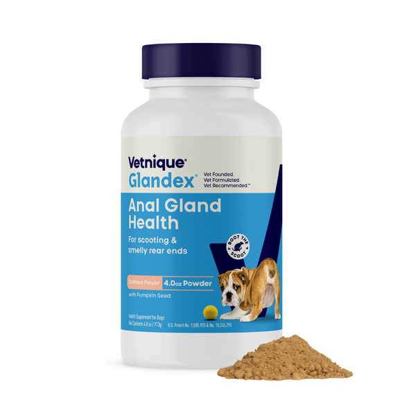 Glandex Anal Gland Health Powder Supplement for Dogs, Salmon Flavored