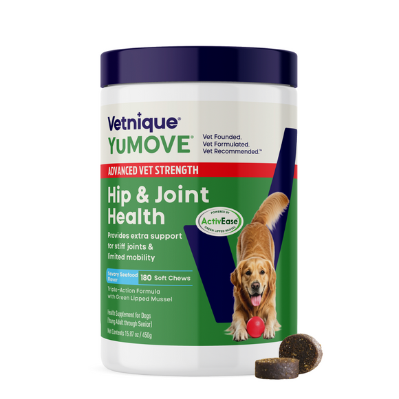 YuMOVE Advanced Vet Strength Hip & Joint Health Soft Chews for Dogs, Seafood Flavor