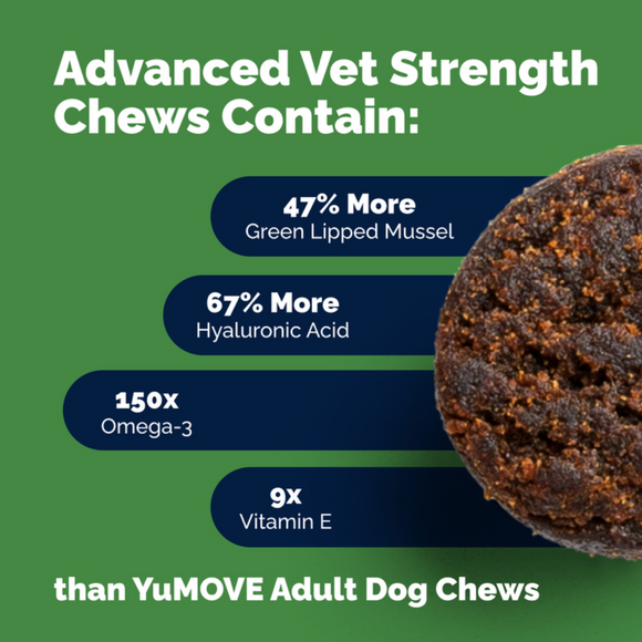 YuMOVE Advanced Vet Strength Hip & Joint Health Soft Chews for Dogs, Seafood Flavor