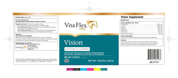 Vita Flex Vision Focusing & Calming Supplement for Horses (1.625 lb)