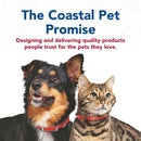 Dog and cat with 'The Coastal Pet Promise' text on a white background