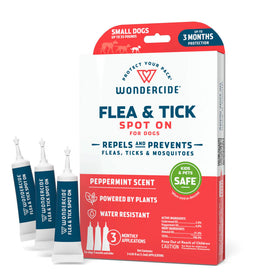 Wondercide Flea & Tick Spot On for Dogs with Natural Essential Oils, Peppermint Scent